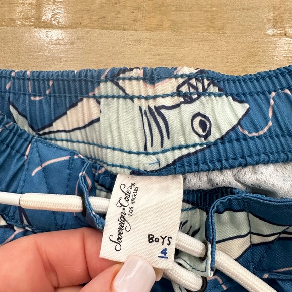 3 set boys toddler swim trunks shark pool shorts Hawaiian print cat & Jack - Picture 7 of 7